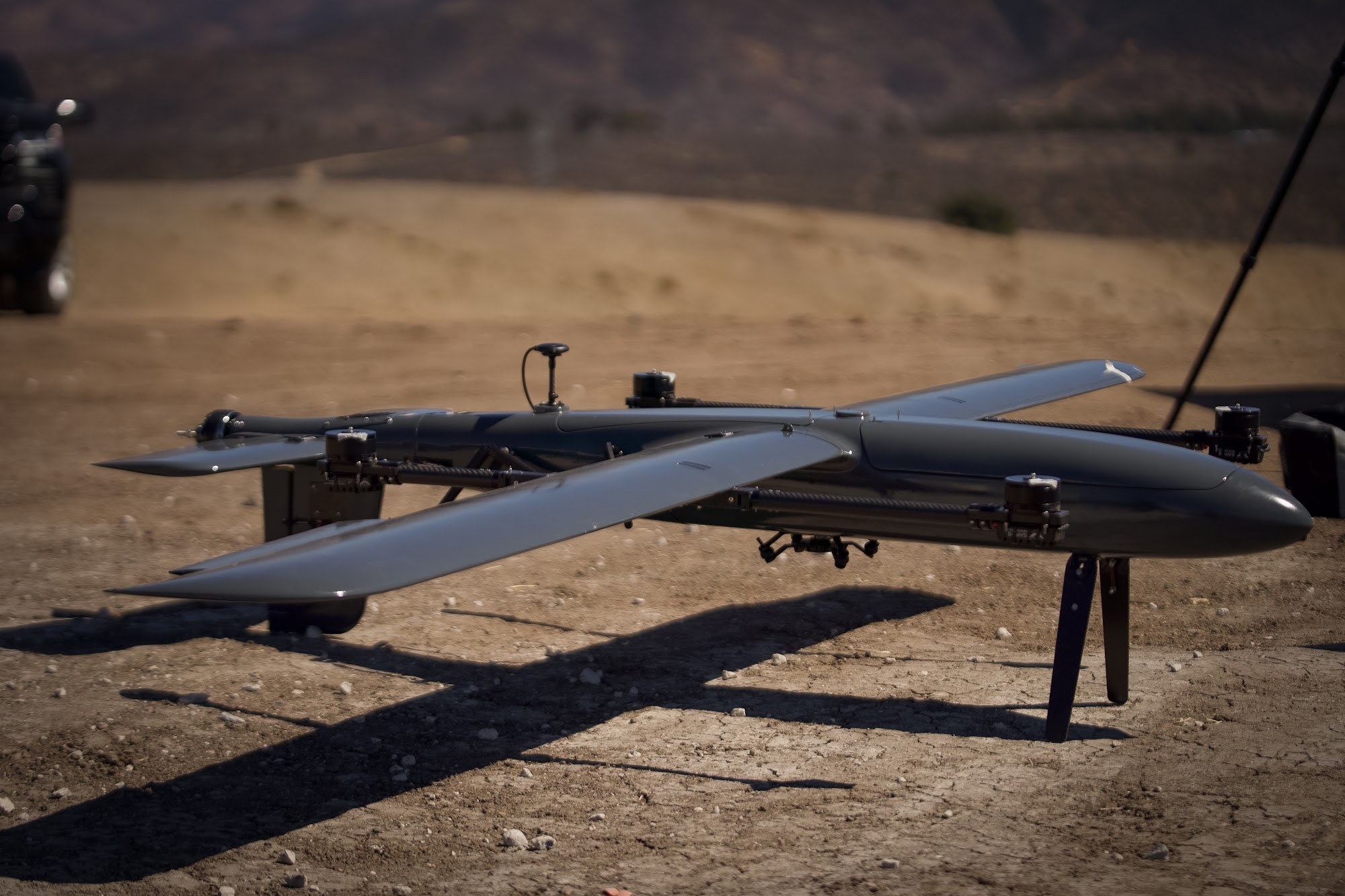 Degla VTOL aircraft on the ground at a field deployment